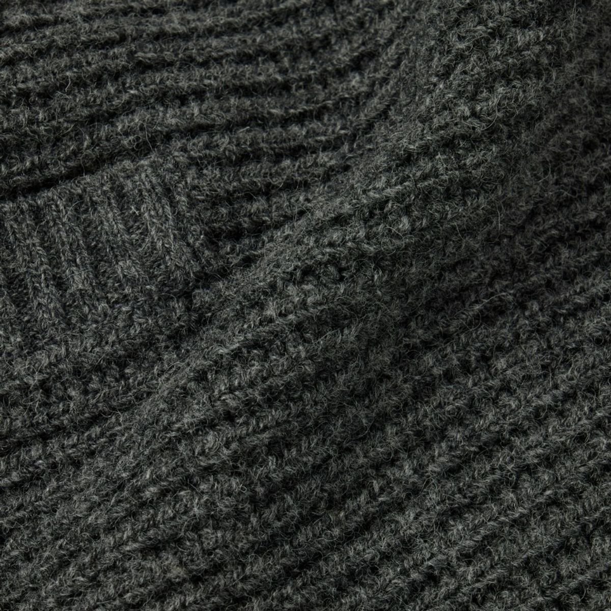 브롬톤 런던(BROMPTON LONDON) SHETLAND WOOL HOOD CARDIGAN - C/GREY (P254UCD431)