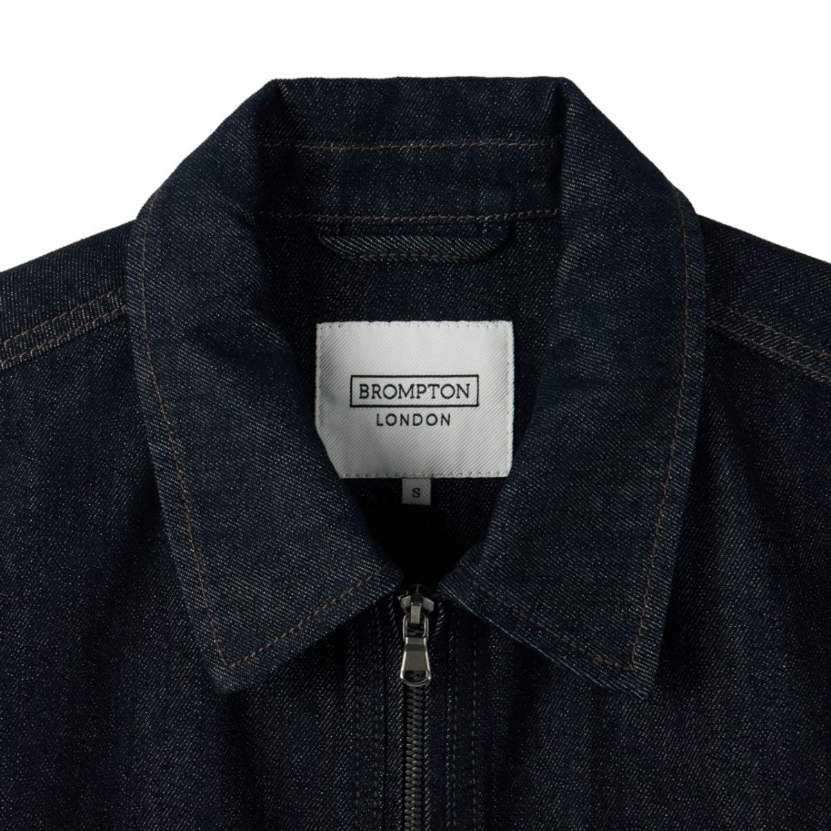 브롬톤 런던(BROMPTON LONDON) W 1975 DENIM ZIP-UP SHACKET - INDIGO (P253WJK461)