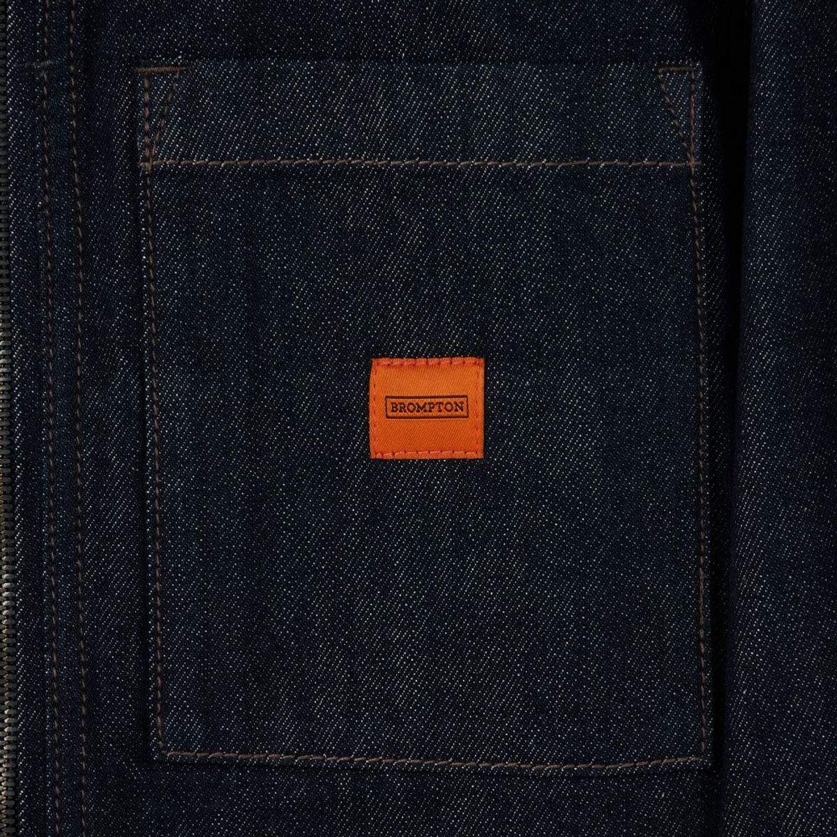 브롬톤 런던(BROMPTON LONDON) W 1975 DENIM ZIP-UP SHACKET - INDIGO (P253WJK461)
