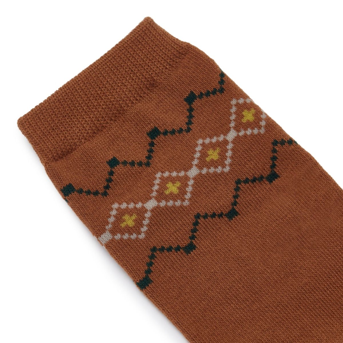 브롬톤 런던(BROMPTON LONDON) JACQUARD POINT SOCKS - ORANGE (P255ASO411)