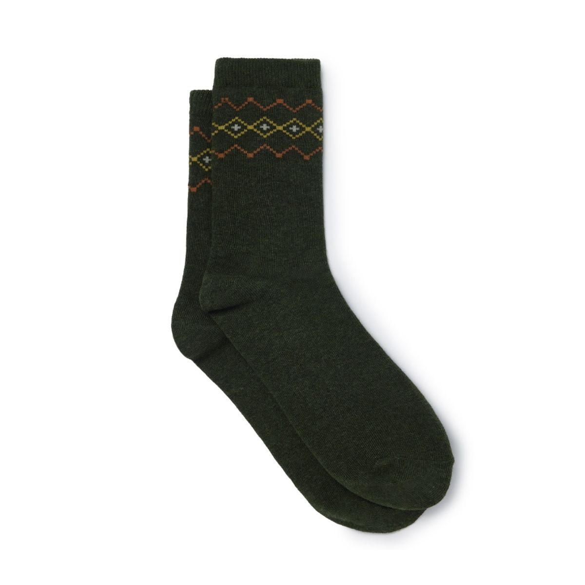 브롬톤 런던(BROMPTON LONDON) JACQUARD POINT SOCKS - KHAKI (P255ASO411)