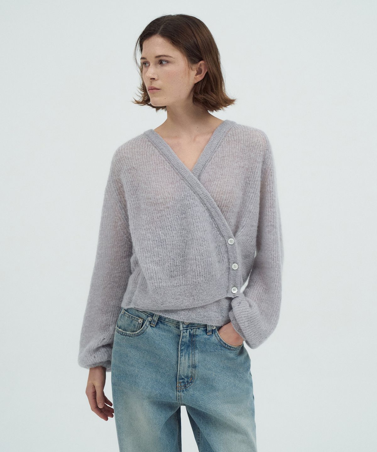 라메레이(LAMEREI) Kid Mohair Wrap Knit Top[LMBEAUKN291]-2color