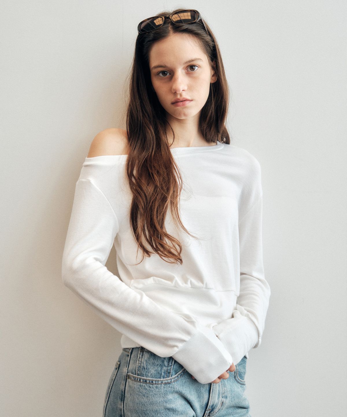 씨타(CITTA) Wool Blend 2Way Halter Neck T-Shirt_CTT387(White)