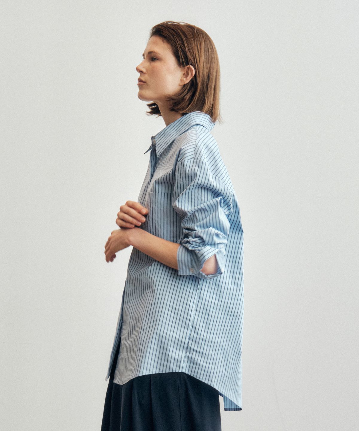 씨타(CITTA) Essential Multi Stripe Comfort Shirt_CTT386(Blue)