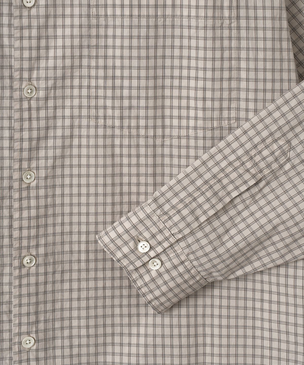 어나더 오피스(ANOTHER OFFICE) [AW] Ordinary Check Shirt (Ecru)