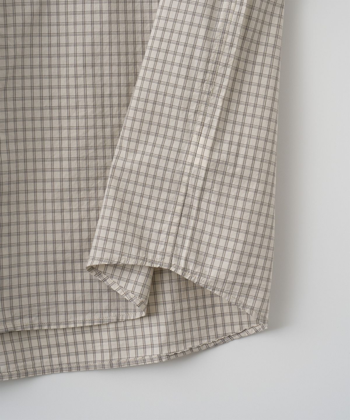 어나더 오피스(ANOTHER OFFICE) [AW] Ordinary Check Shirt (Ecru)