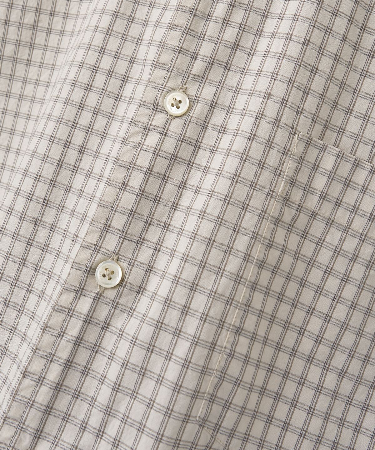 어나더 오피스(ANOTHER OFFICE) [AW] Ordinary Check Shirt (Ecru)