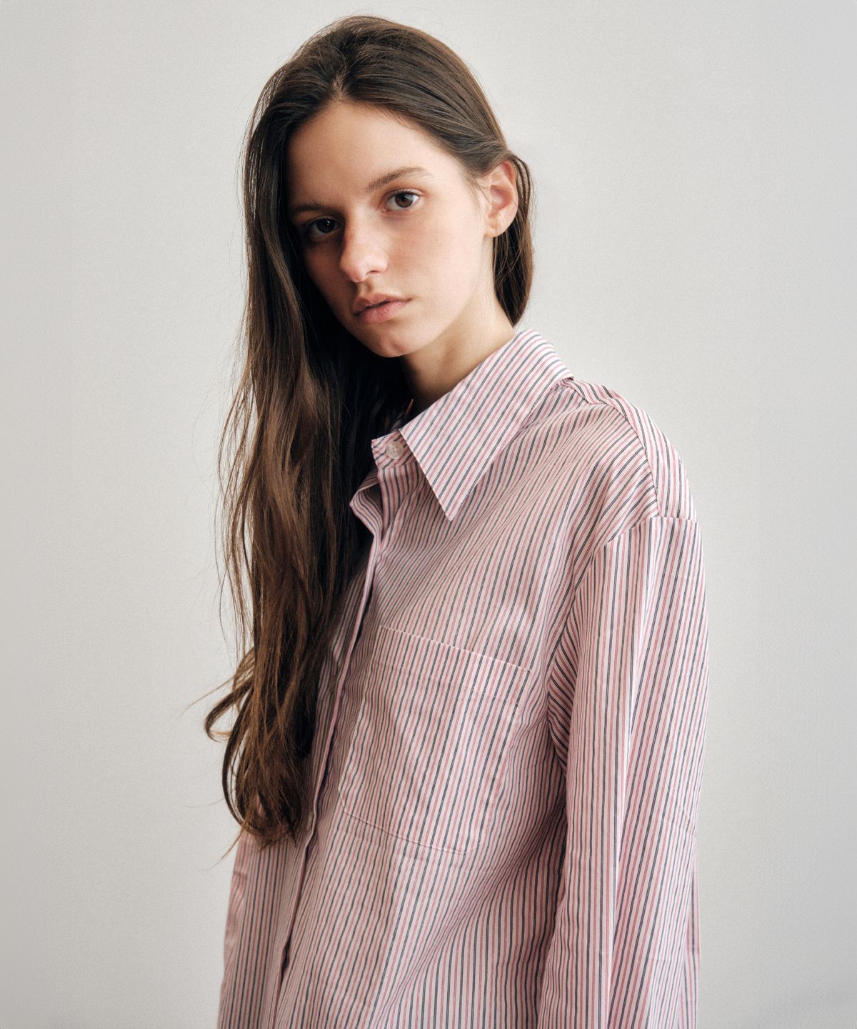 씨타(CITTA) Essential Multi Stripe Comfort Shirt_CTT386(Pink)