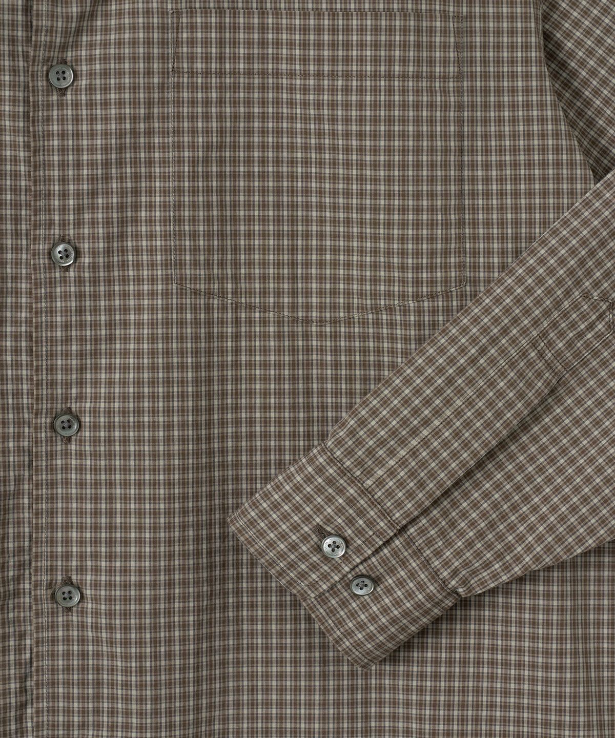 어나더 오피스(ANOTHER OFFICE) [AW] Ordinary Check Shirt (Brown)