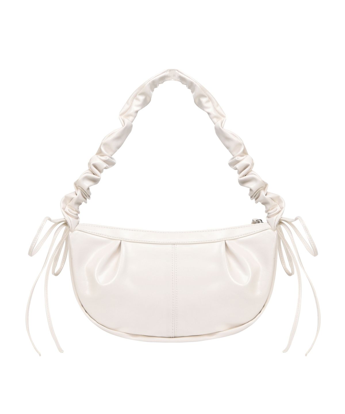 닉앤니콜(NICK&NICOLE) CRYSTAL SHIRRING RIBBON ROUND BAG_CREAM