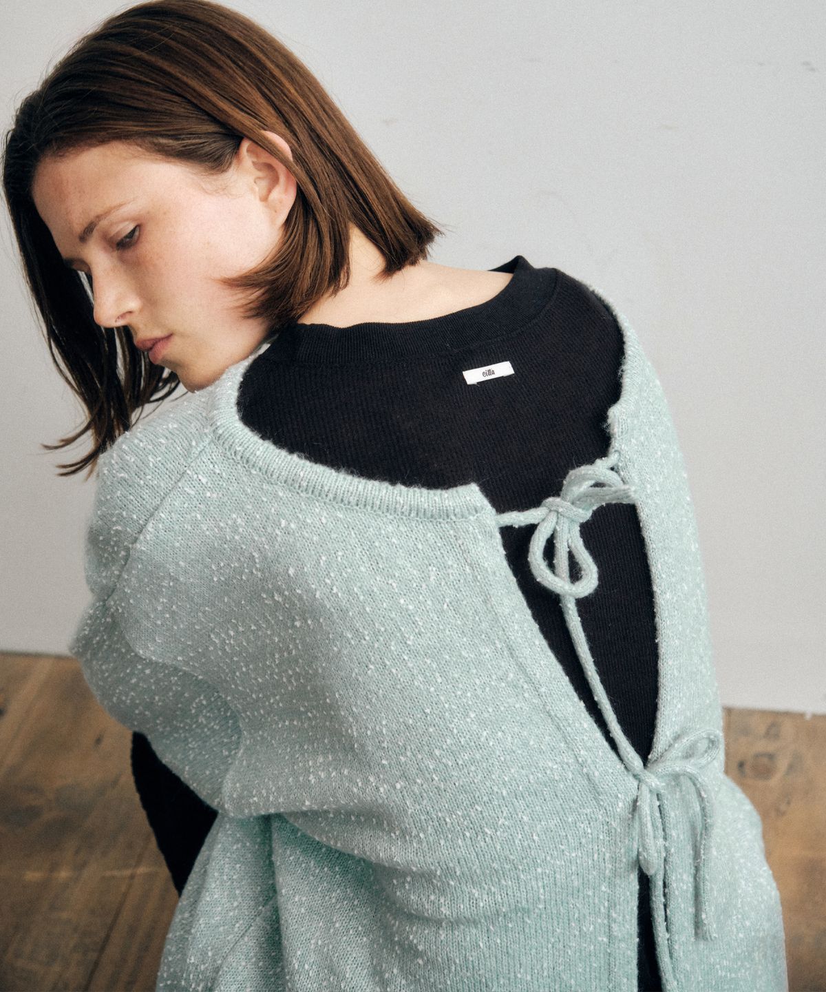 씨타(CITTA) Reversible Back String Knit_CTK237(Sky Blue)
