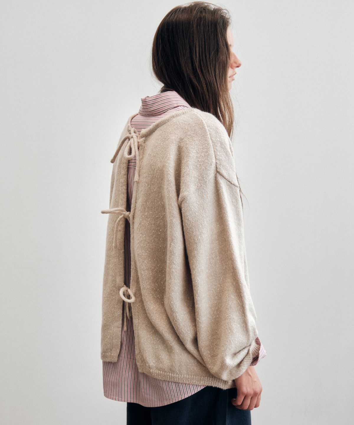 씨타(CITTA) Reversible Back String Knit_CTK237(Grey)