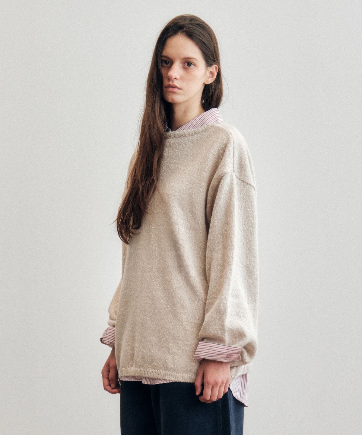 씨타(CITTA) Reversible Back String Knit_CTK237(Grey)