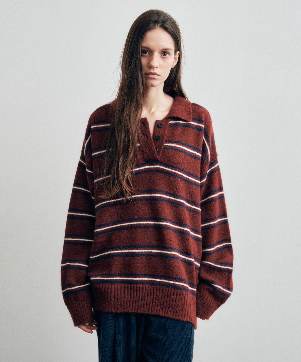 씨타(CITTA) Wool Mohair Stripe Long Sleeve Knit_CTK235(4color)