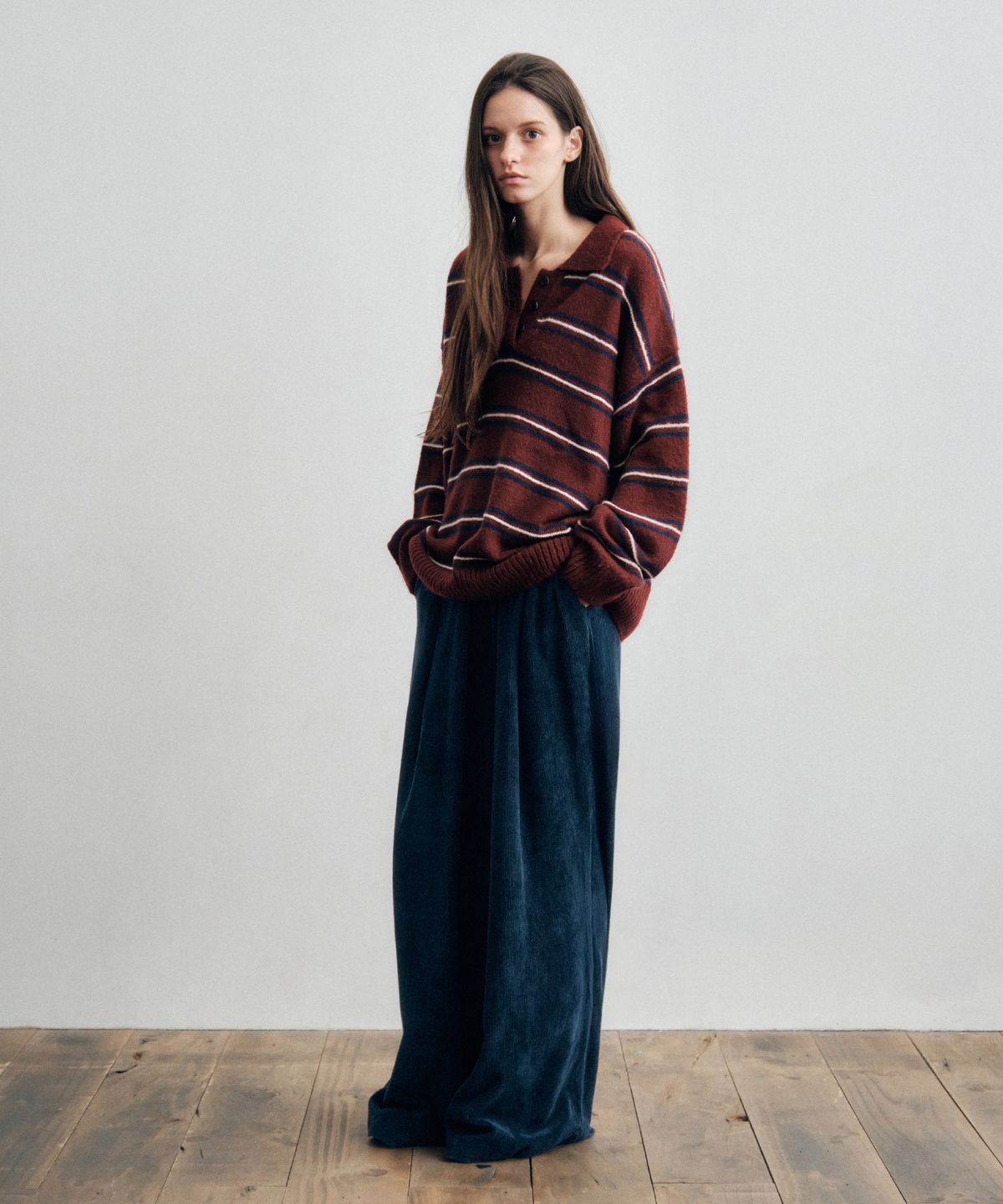 씨타(CITTA) Wool Mohair Stripe Long Sleeve Knit_CTK235(4color)