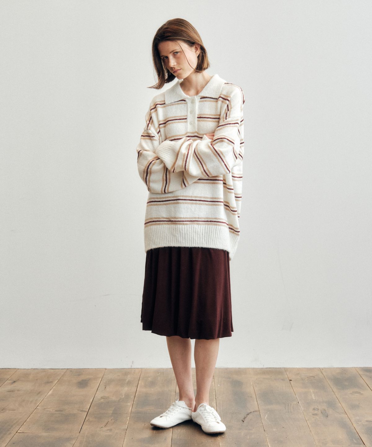 씨타(CITTA) Wool Mohair Stripe Long Sleeve Knit_CTK235(4color)