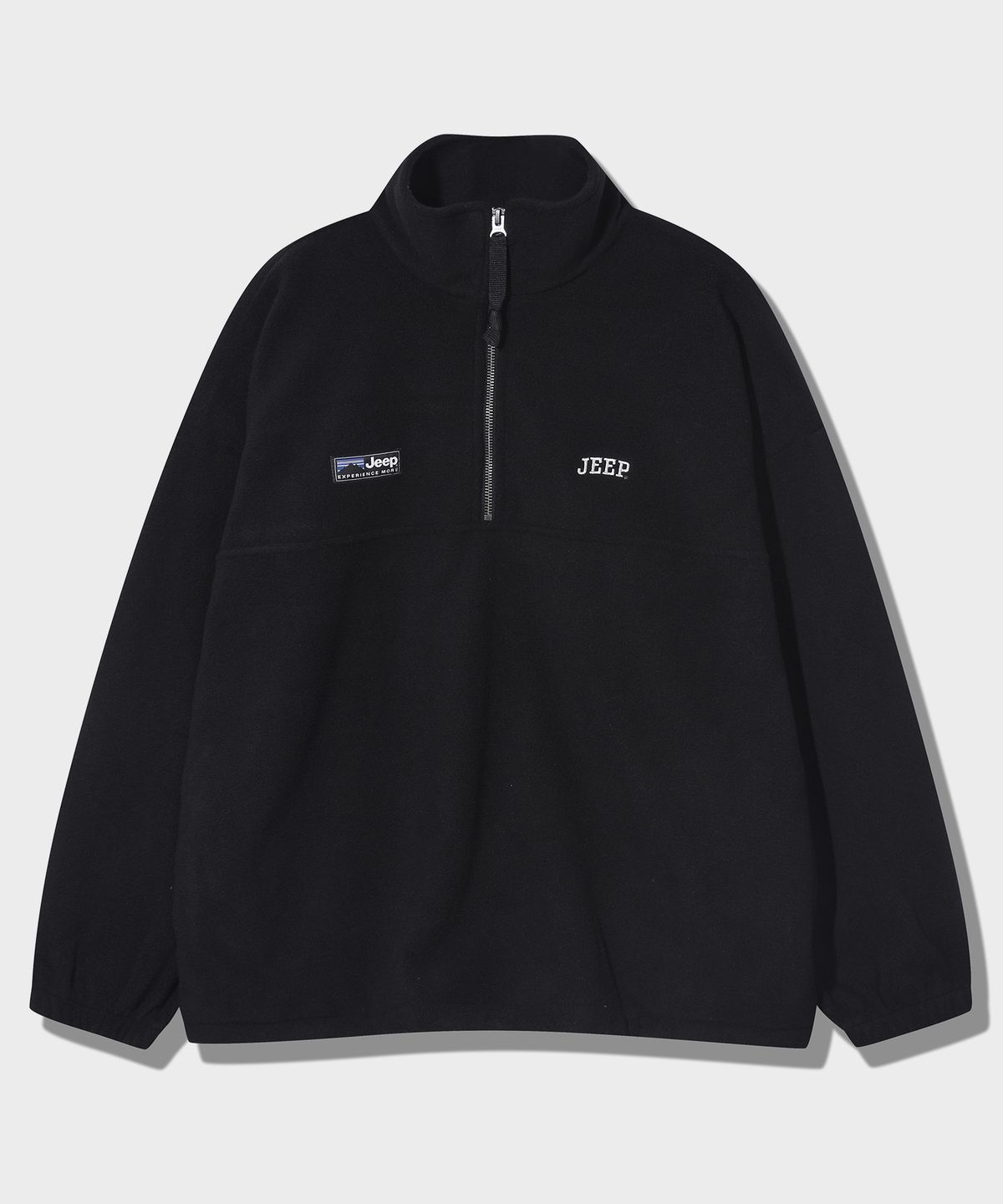지프(JEEP) 에센셜 스몰로고 하프집업 플리스 (JR5TSF192BK)