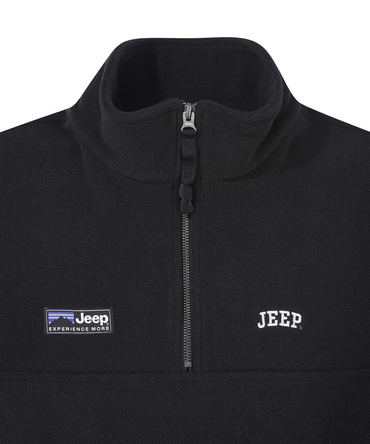 지프(JEEP) 에센셜 스몰로고 하프집업 플리스 (JR5TSF192BK)