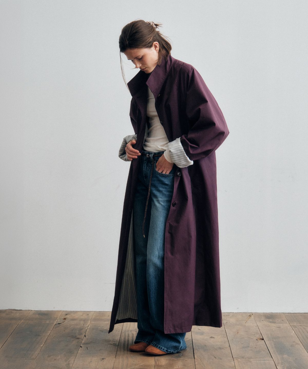 씨타(CITTA) Urban Field Maxi Safari Coat_CTO143(Wine)