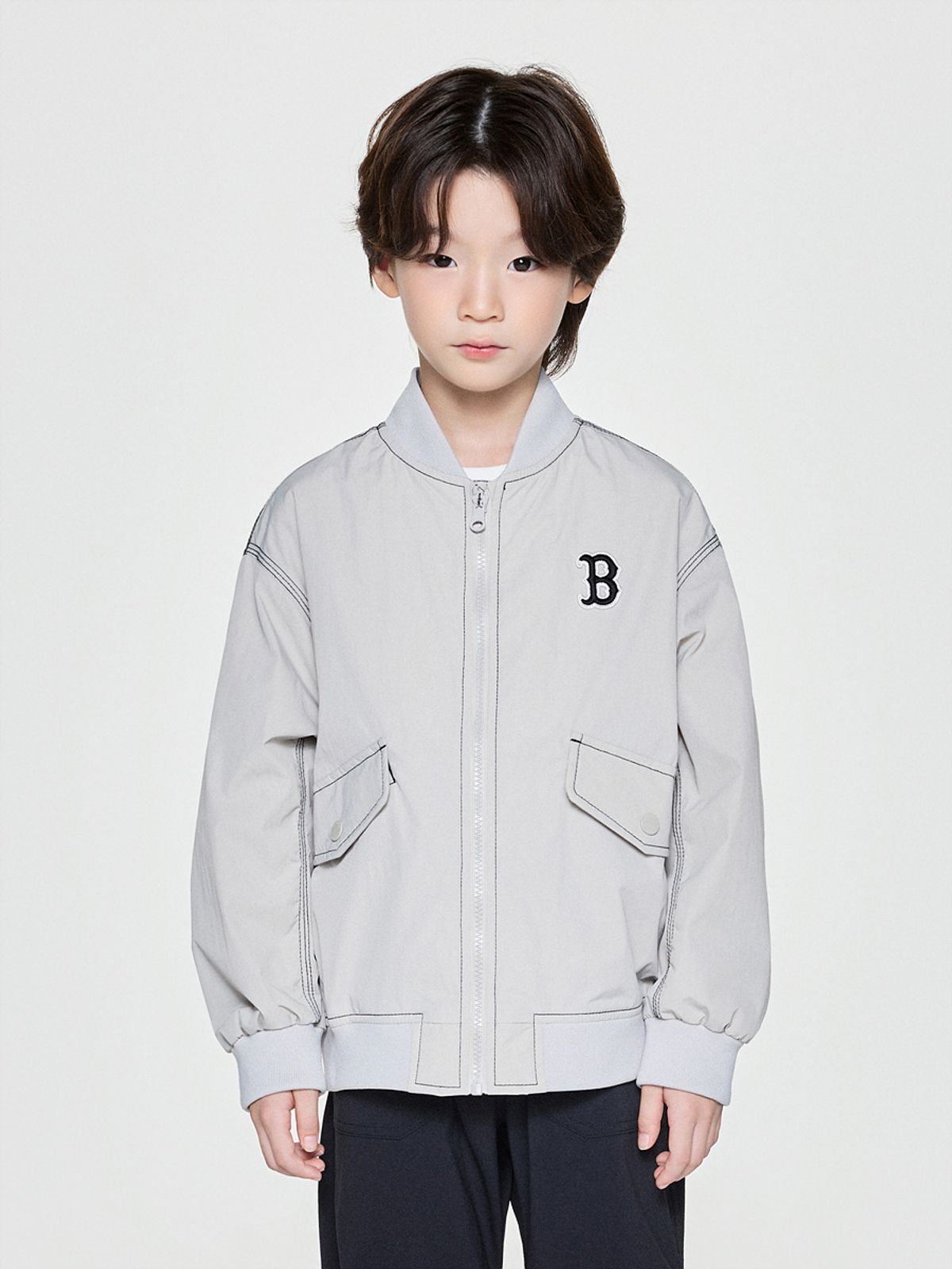 엠엘비 키즈(MLB KIDS) 스트릿 나일론 항공점퍼 BOS (Mg.Beige)