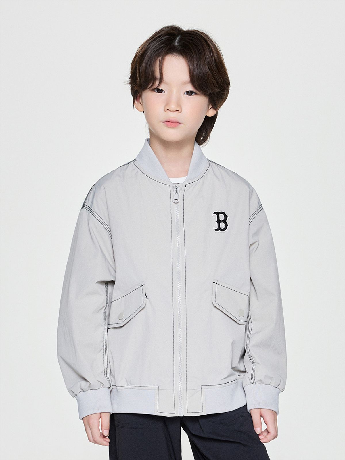 엠엘비 키즈(MLB KIDS) 스트릿 나일론 항공점퍼 BOS (Mg.Beige)