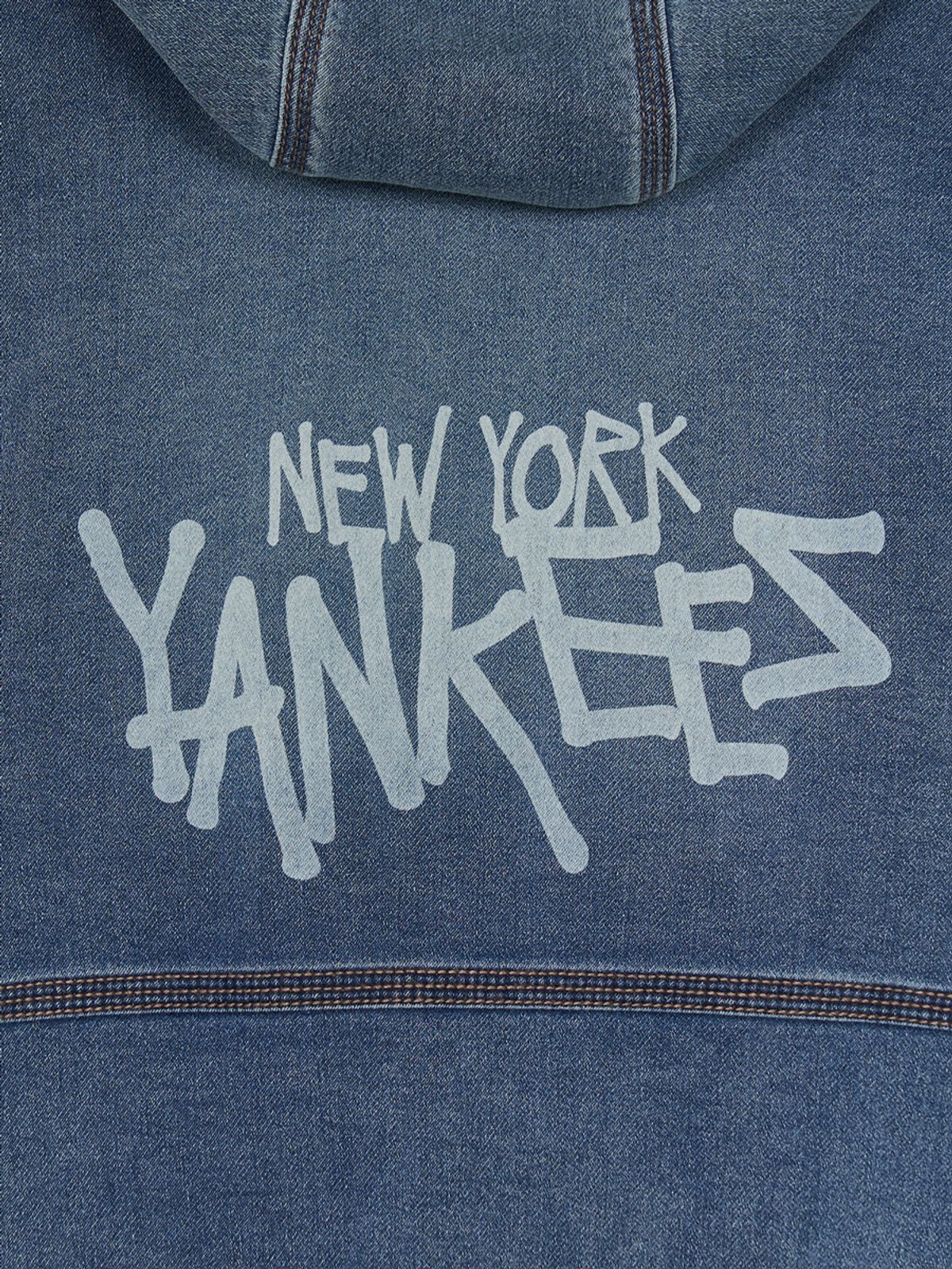 엠엘비 키즈(MLB KIDS) 스트릿 져지데님 후드 자켓 NY (Blue)