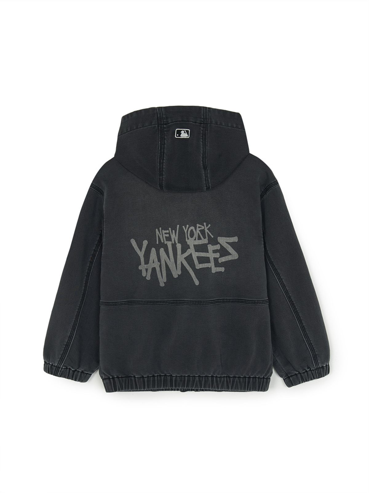 엠엘비 키즈(MLB KIDS) 스트릿 져지데님 후드 자켓 NY (L.Charcoal Grey)