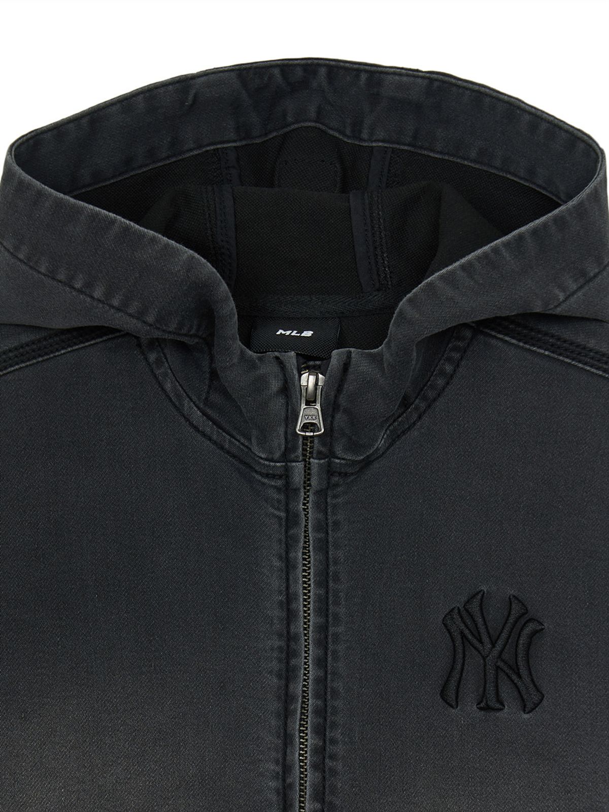 엠엘비 키즈(MLB KIDS) 스트릿 져지데님 후드 자켓 NY (L.Charcoal Grey)