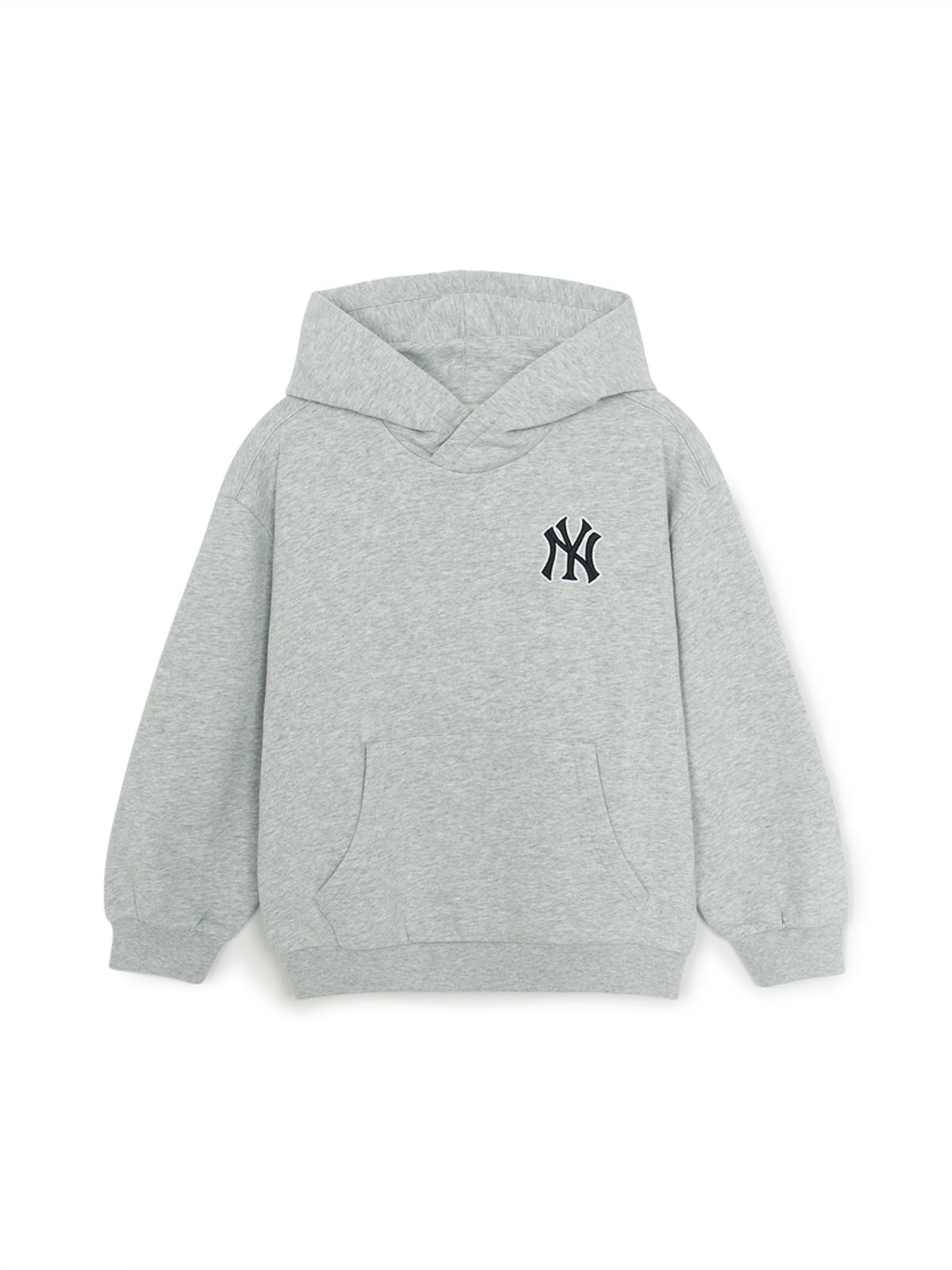 엠엘비 키즈(MLB KIDS) 베이직 스몰로고 후드 NY (L.Melange Grey)