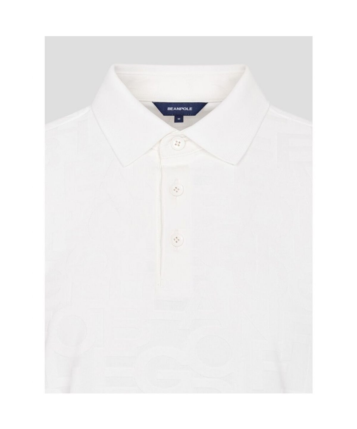 빈폴골프(BEANPOLE GOLF) 남성 자카드 반소매 칼라 티셔츠 - 화이트