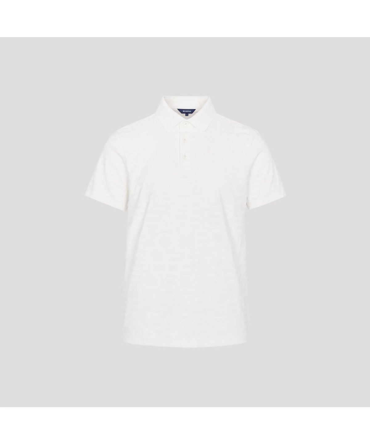 빈폴골프(BEANPOLE GOLF) 남성 자카드 반소매 칼라 티셔츠 - 화이트
