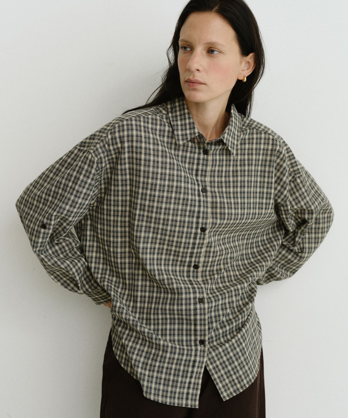 유라고(URAGO) Roll-up check shirt
