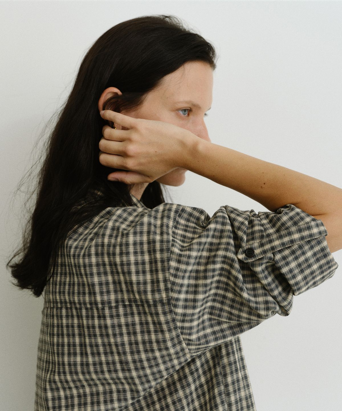 유라고(URAGO) Roll-up check shirt