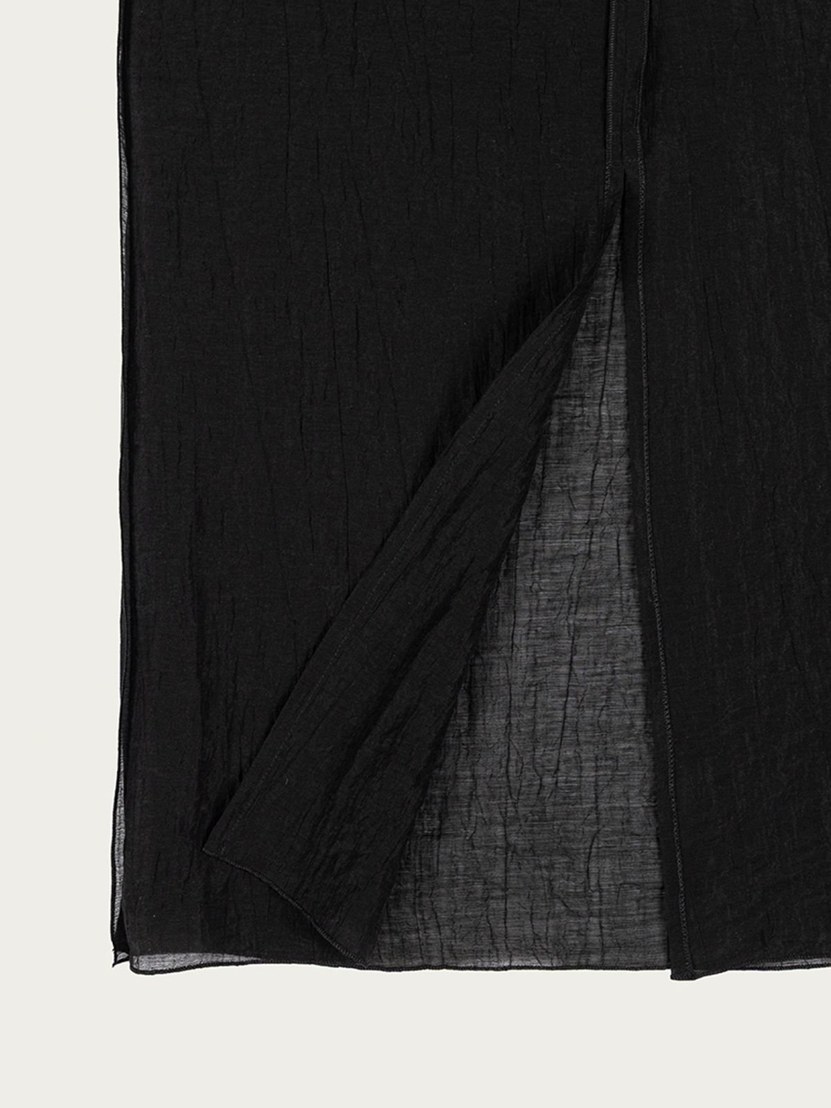 사사에오르빗(SASAEORBIT) Sheer Long Skirt Black