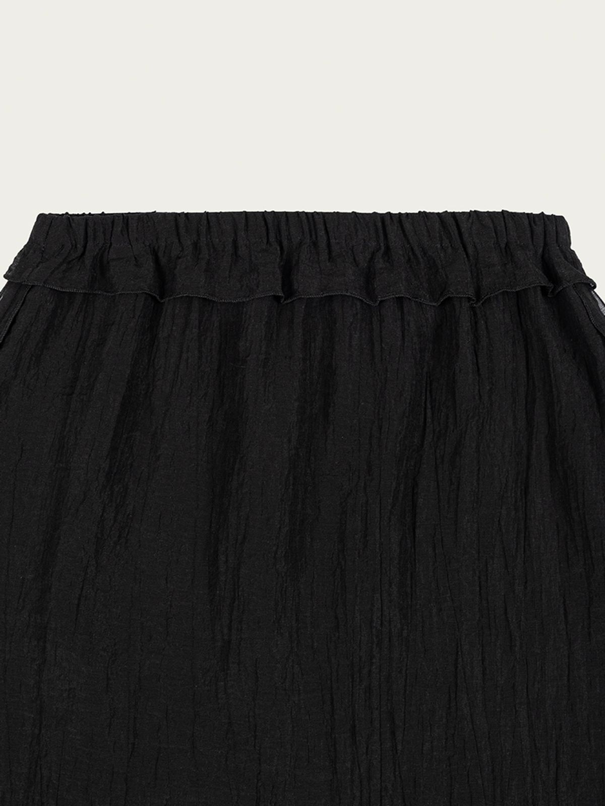 사사에오르빗(SASAEORBIT) Sheer Long Skirt Black
