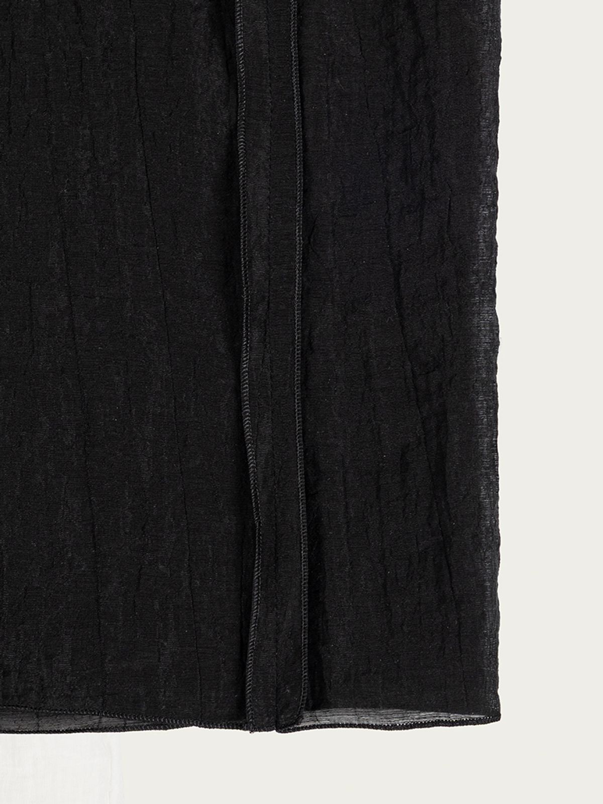 사사에오르빗(SASAEORBIT) Sheer Long Skirt Black