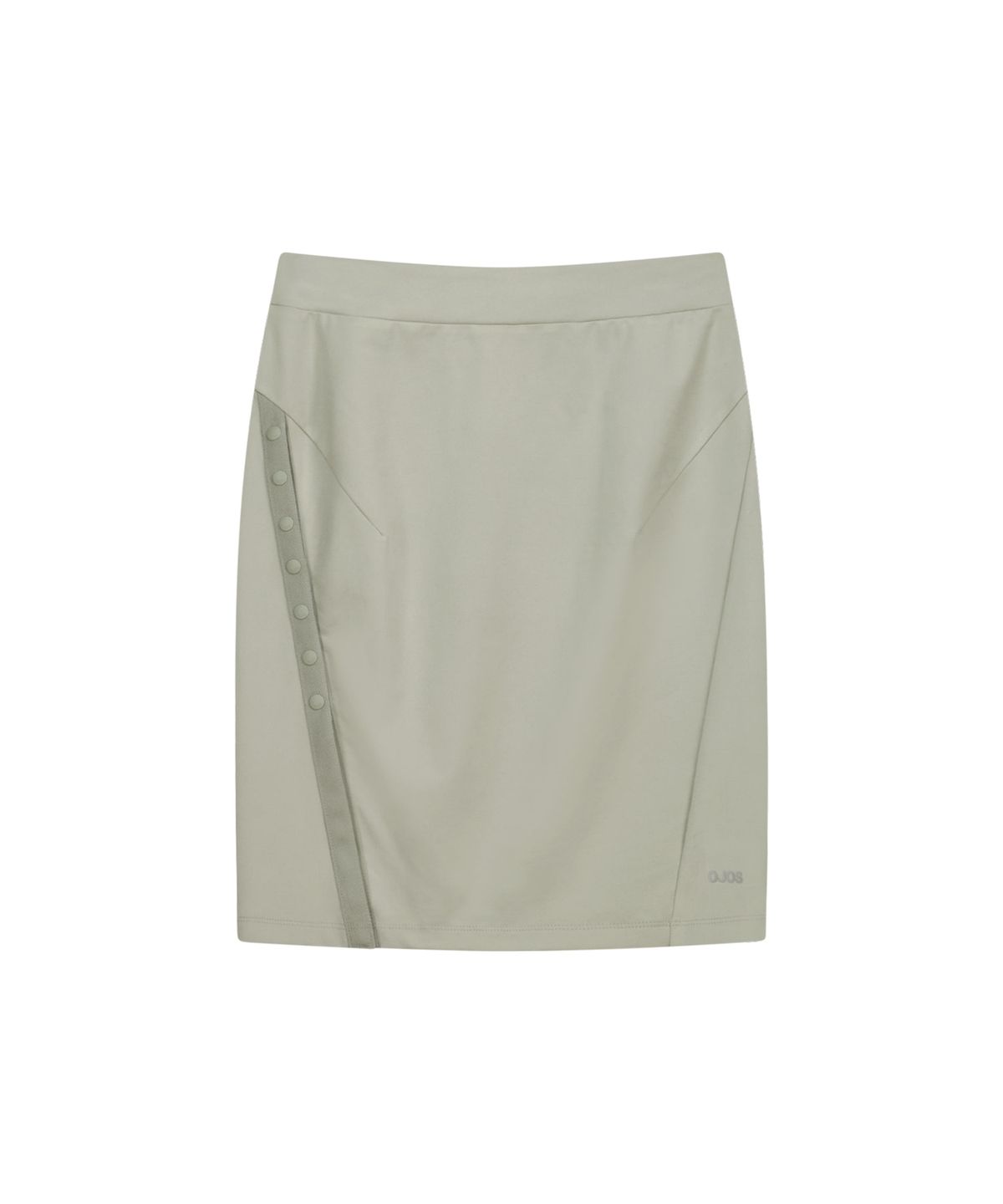 오호스(OJOS) Button Slit Midi Skirt / Mint Grey