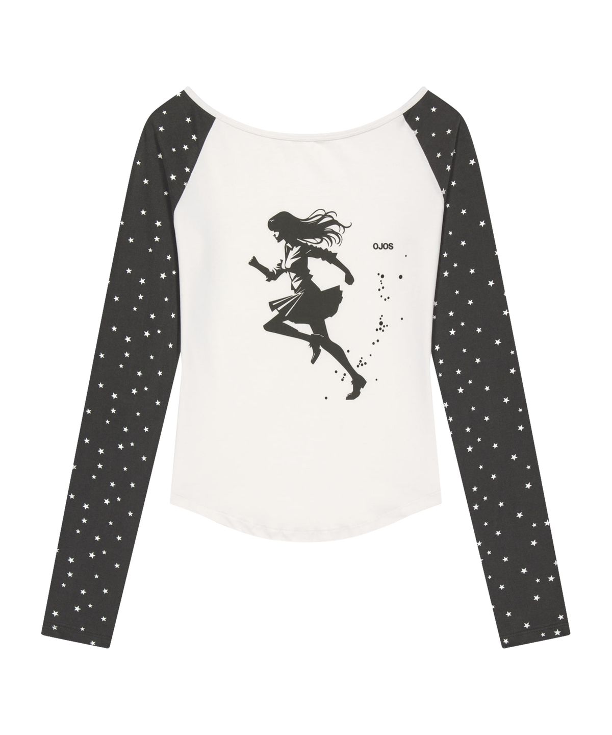 오호스(OJOS) Star Reglan Long Sleeve / Charcoal