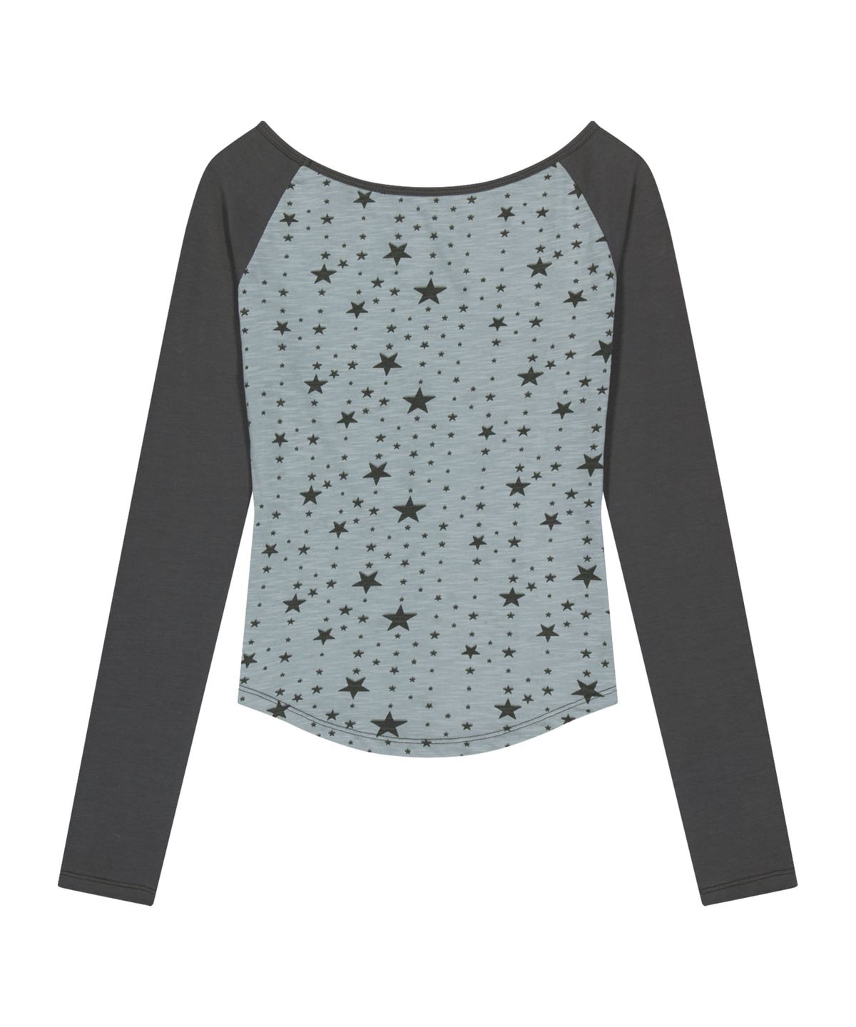 오호스(OJOS) Star Reglan Long Sleeve / Mint Grey