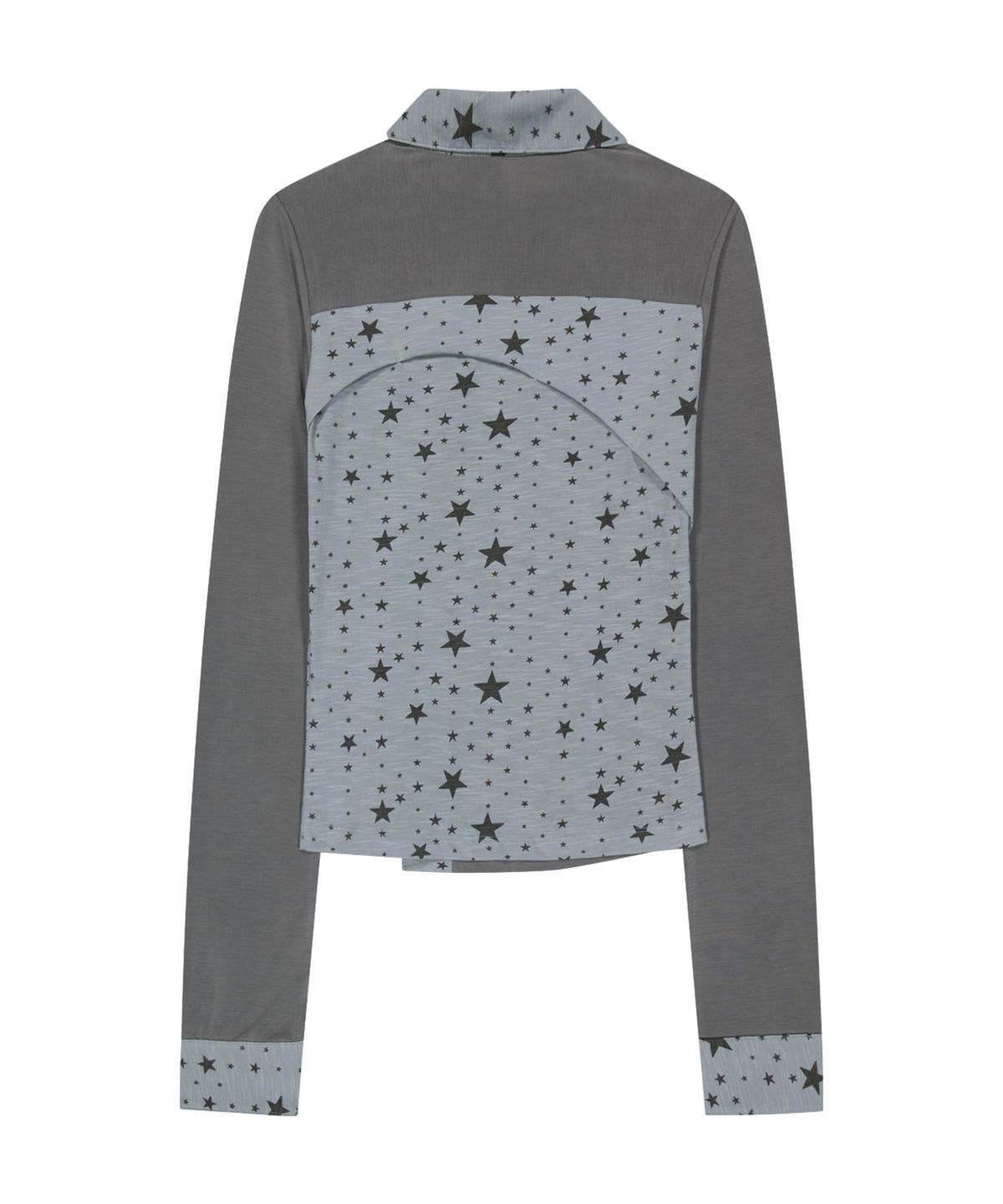 오호스(OJOS) Starcut Jersey Collar Tee / Mint Grey