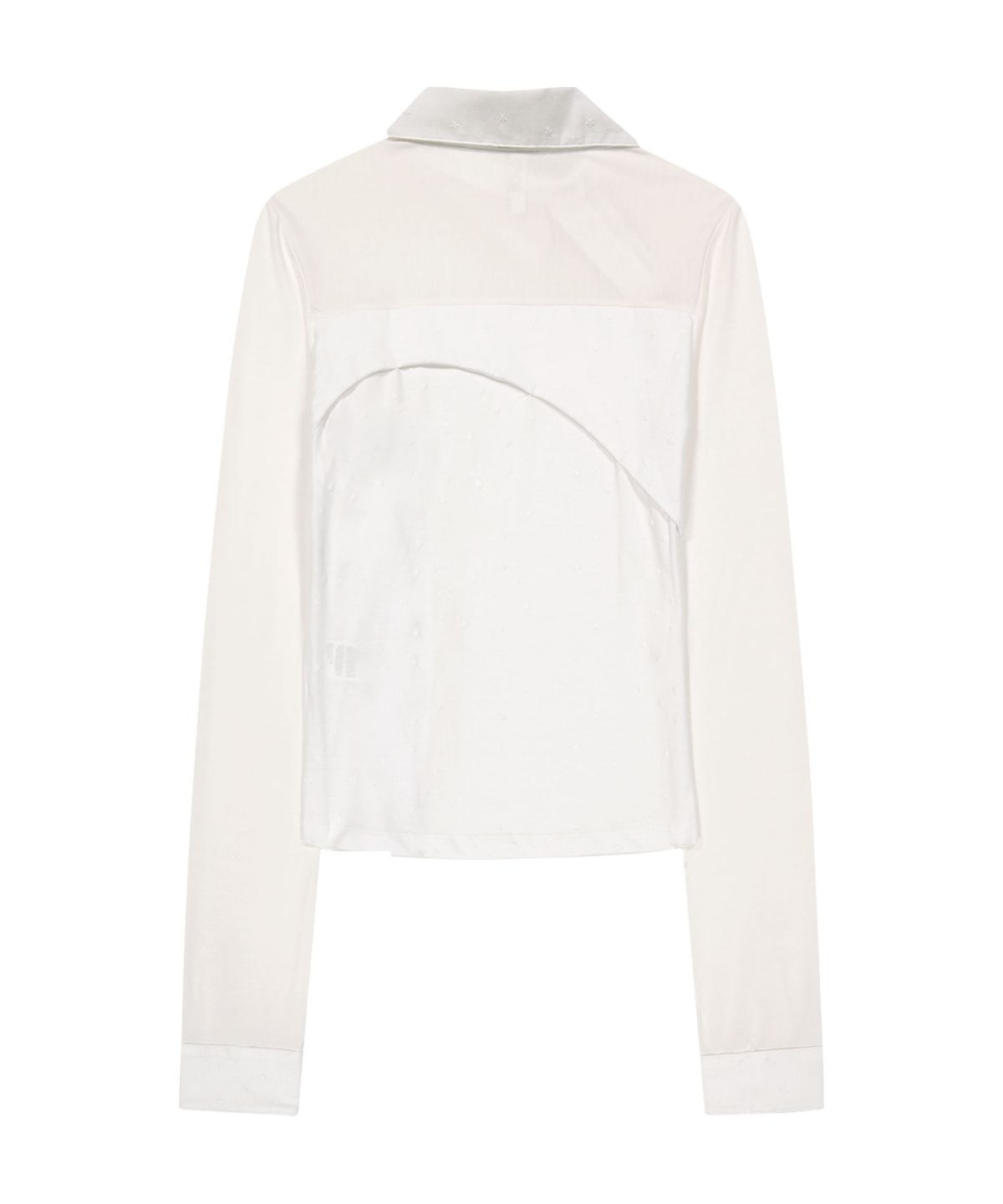 오호스(OJOS) Starcut Jersey Collar Tee / Off White
