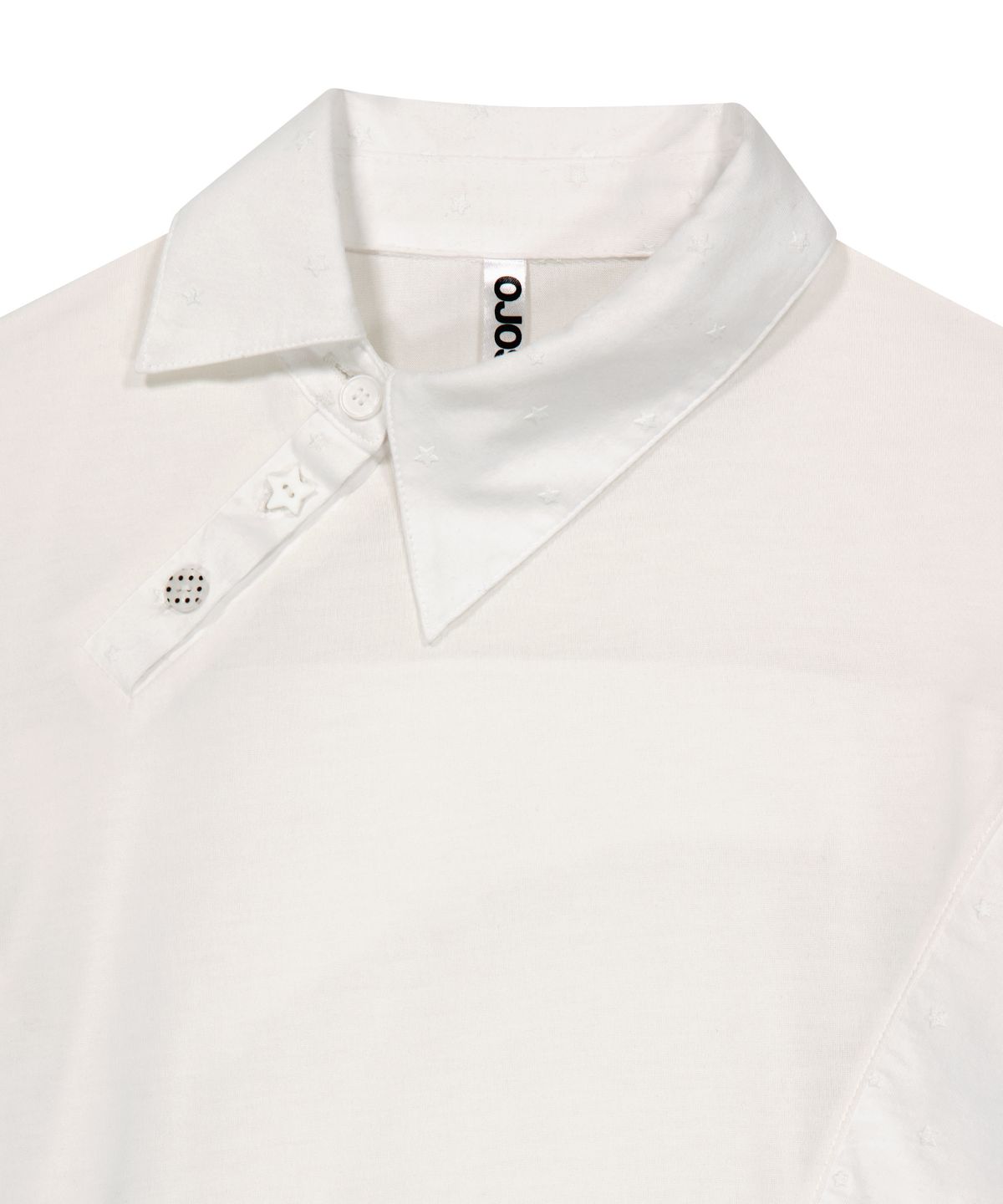 오호스(OJOS) Starcut Jersey Collar Tee / Off White