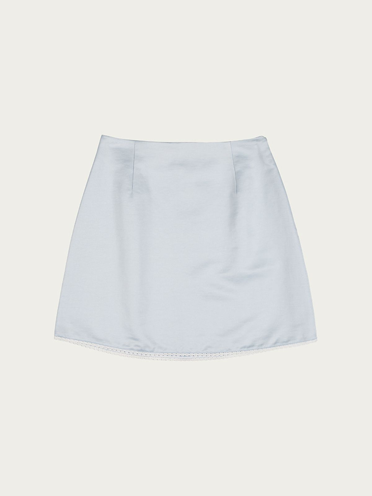 사사에오르빗(SASAEORBIT) Satin Skirt Sky Blue