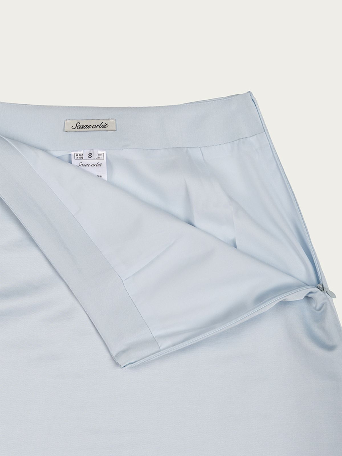 사사에오르빗(SASAEORBIT) Satin Skirt Sky Blue
