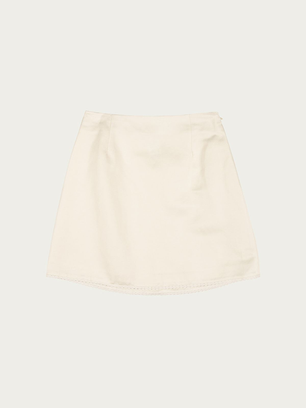 사사에오르빗(SASAEORBIT) Satin Skirt Ivory