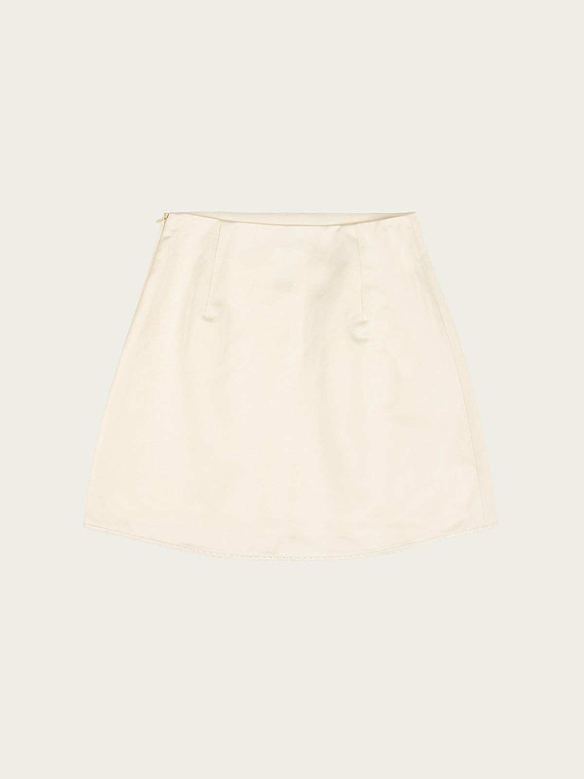 사사에오르빗(SASAEORBIT) Satin Skirt Ivory