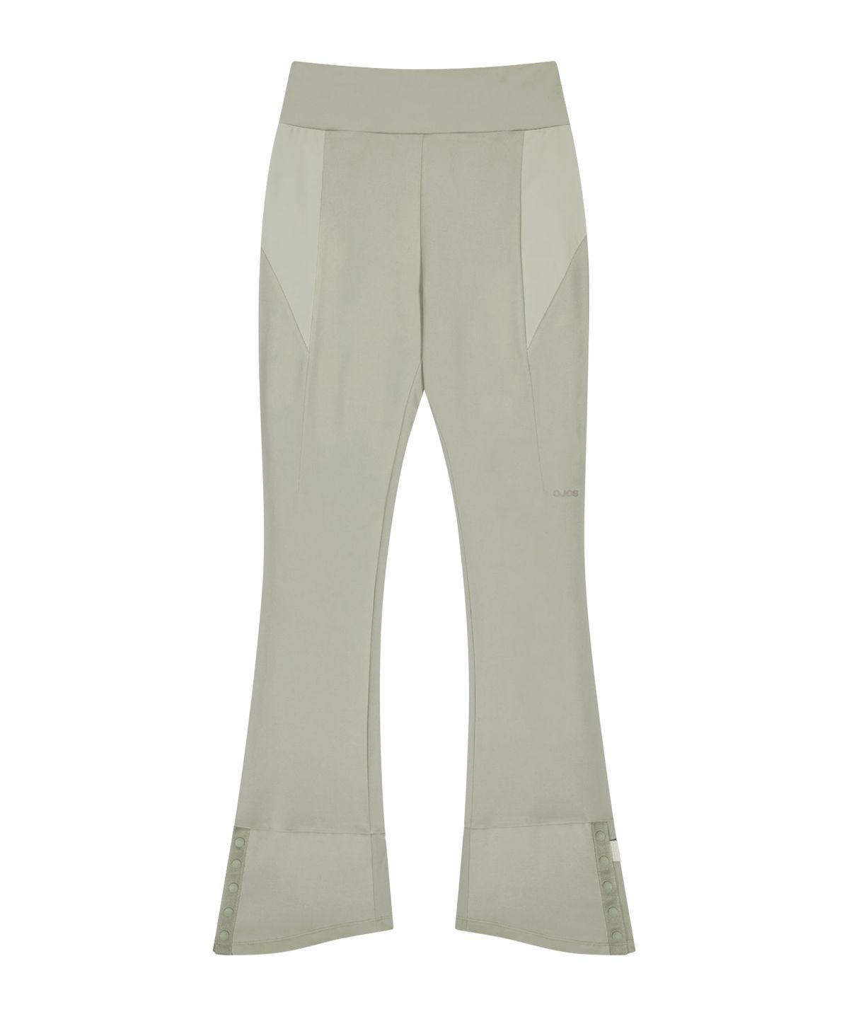 오호스(OJOS) Button Slit Bootcut Pants / Mint Grey