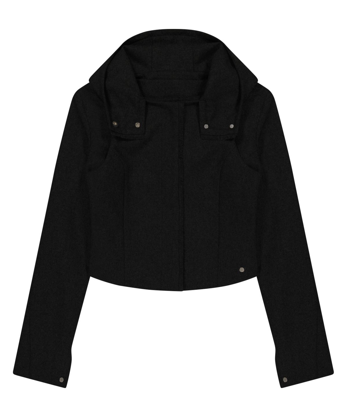 오호스(OJOS) Layered Bolero Wool Jacket / Black