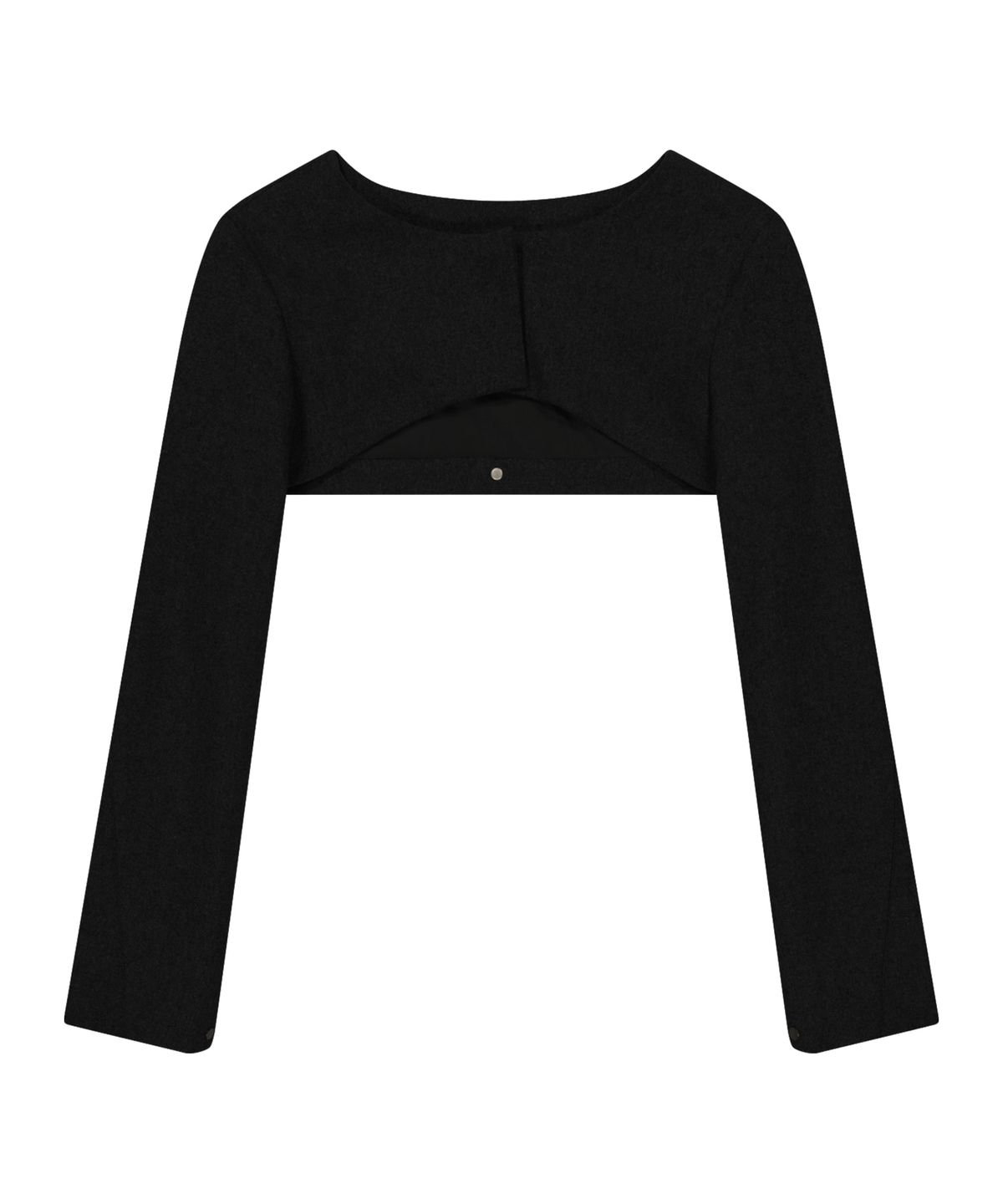 오호스(OJOS) Layered Bolero Wool Jacket / Black