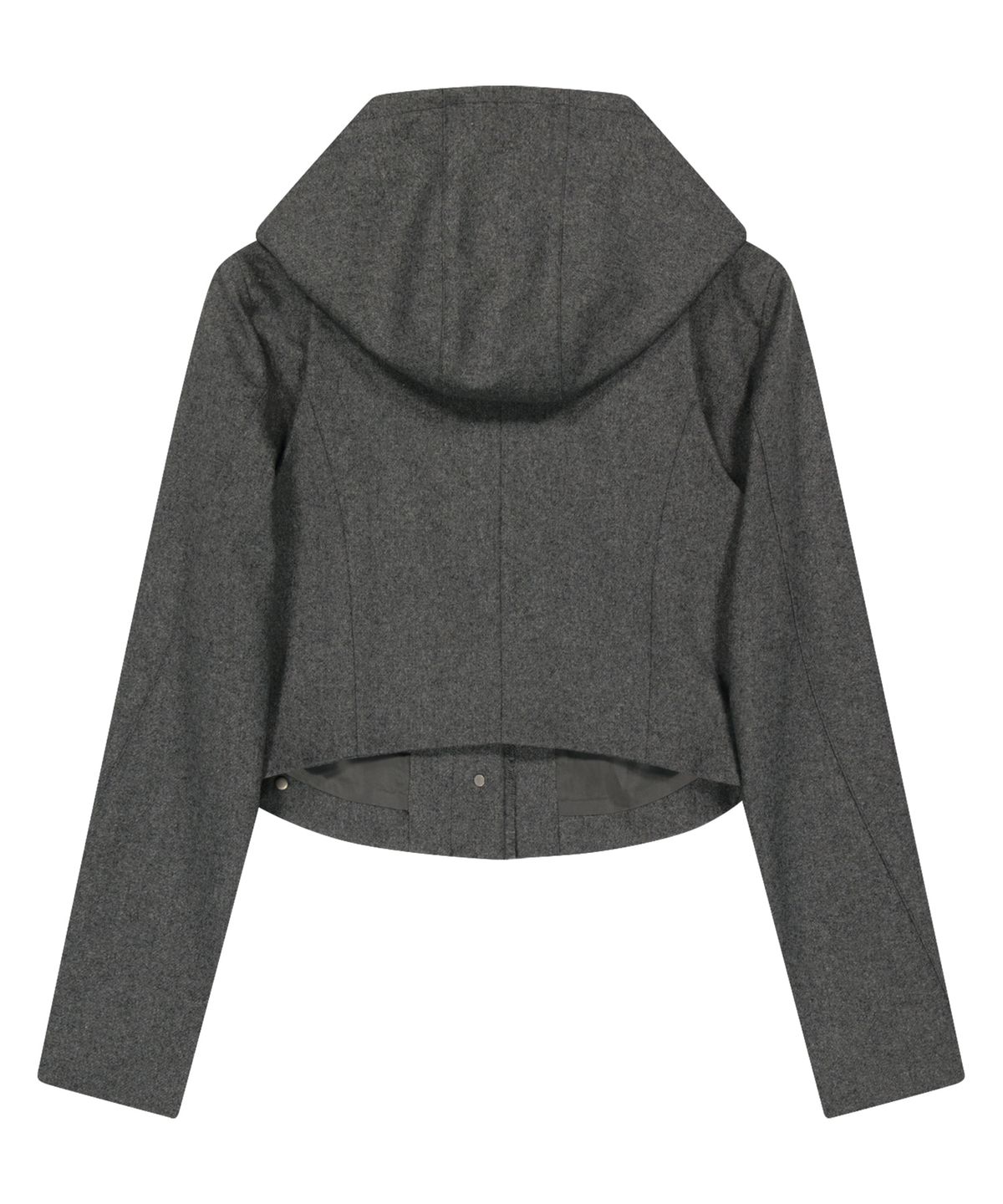 오호스(OJOS) Layered Bolero Wool Jacket / Grey